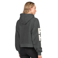Philadelphia Eagles Starter Women's Star Player Cropped Fleece Pullover Hoodie - Heather Charcoal Hoodies