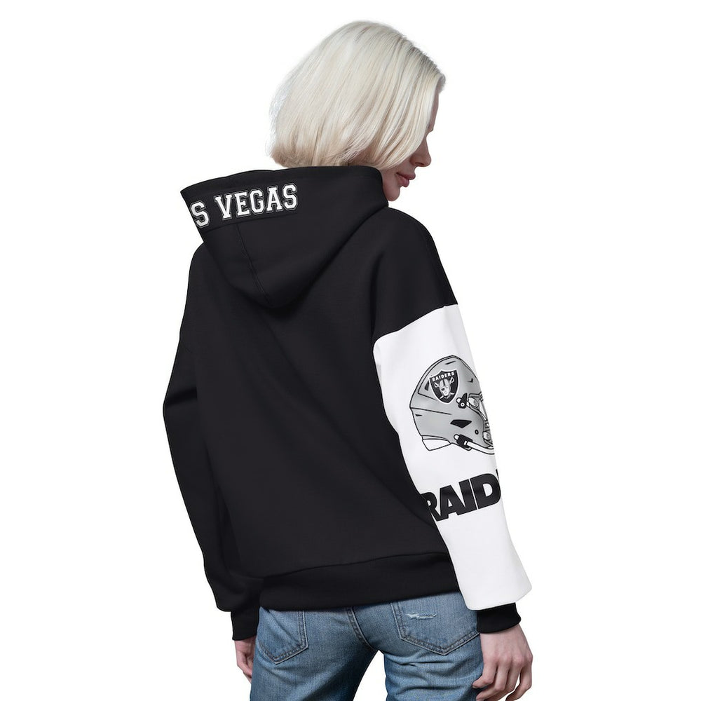 Las Vegas Raiders Starter Women's 4th Down Full-Zip Hoodie - Black Hoodies