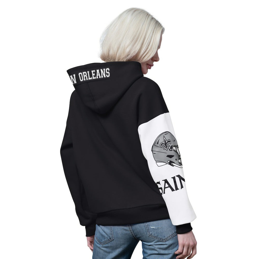 New Orleans Saints Starter Women's 4th Down Full-Zip Hoodie - Black Hoodies