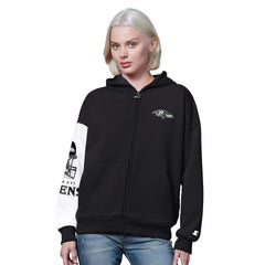 Baltimore Ravens Starter Women's 4th Down Full-Zip Hoodie - Black Hoodies