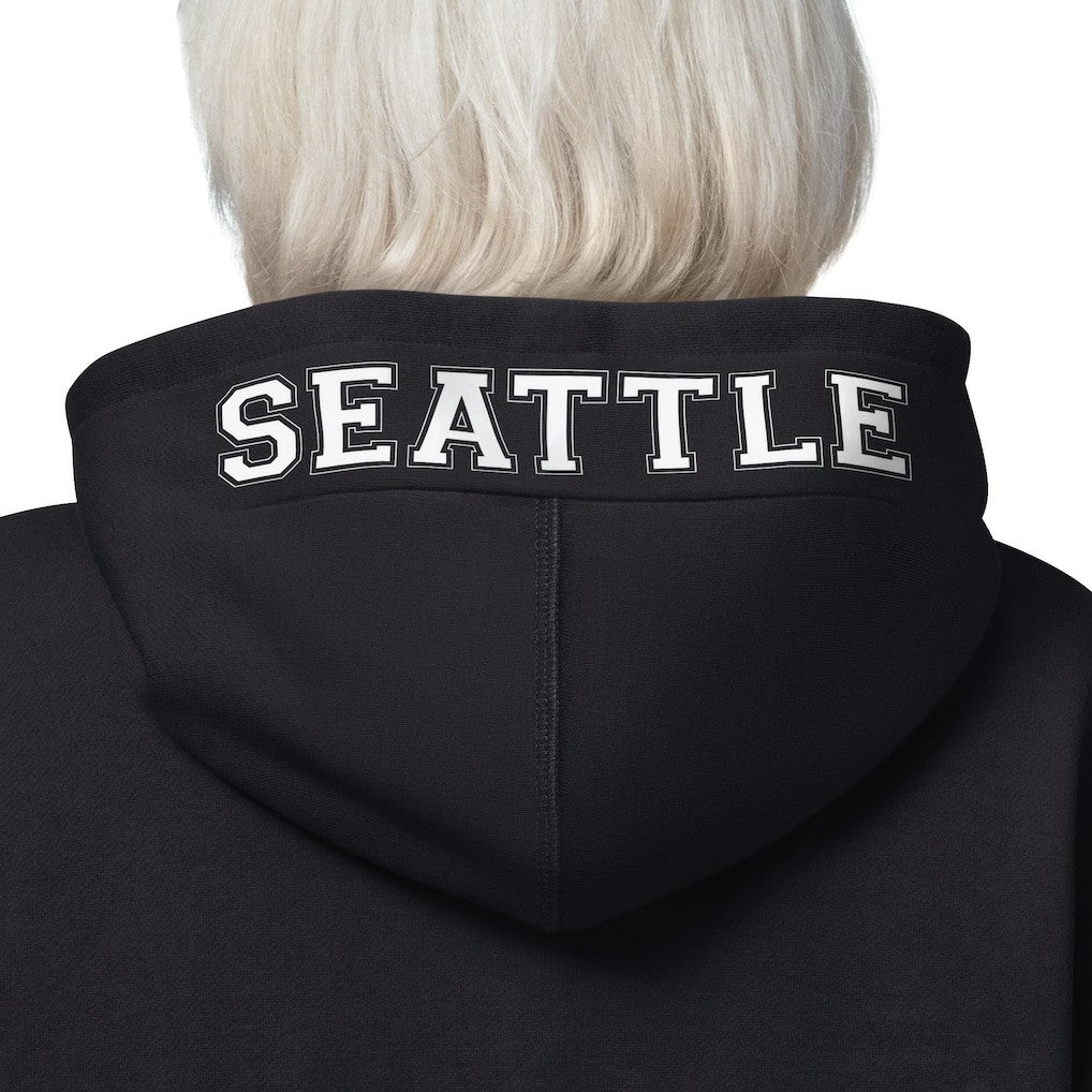 Seattle Seahawks Starter Women's 4th Down Full-Zip Hoodie - Black Hoodies