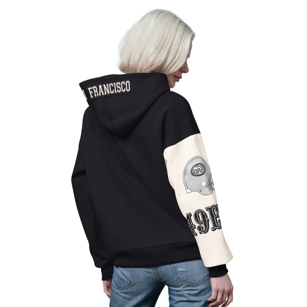 San Francisco 49ers Starter Women's 4th Down Full-Zip Hoodie - Black Hoodies