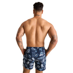 Dallas Cowboys Chubbies The Neon 5.5" Classic Lined Swim Trunks - Navy