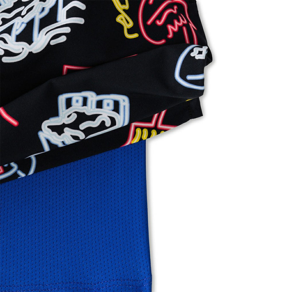 Buffalo Bills Chubbies The Neon 5.5" Classic Lined Swim Trunks - Black