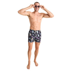 Minnesota Vikings Chubbies The Neon 5.5" Classic Lined Swim Trunks - Black