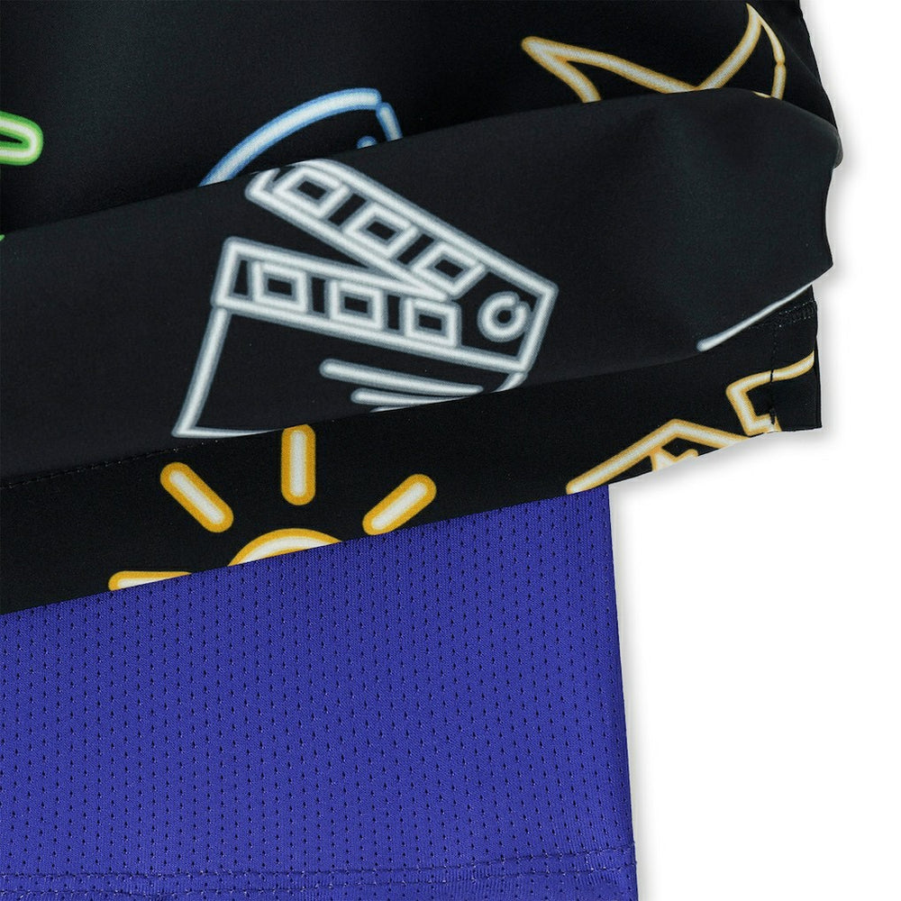 Los Angeles Rams Chubbies The Neon 5.5" Classic Lined Swim Trunks - Black