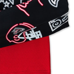 Atlanta Falcons Chubbies The Neon 5.5" Classic Lined Swim Trunks - Black