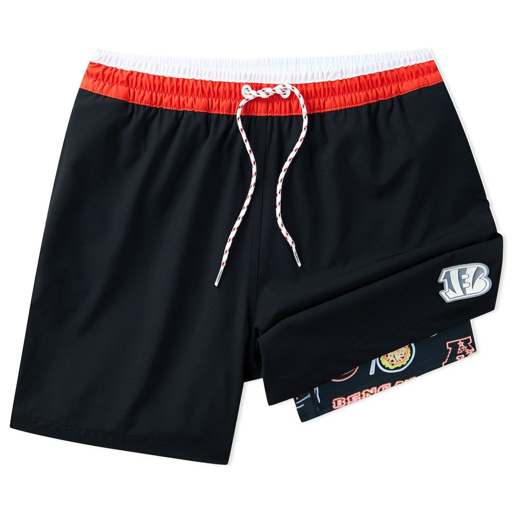 Cincinnati Bengals Chubbies 5.5" Classic Lined Swim Trunks - Black