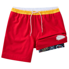 Kansas City Chiefs Chubbies 5.5" Classic Lined Swim Trunks - Red