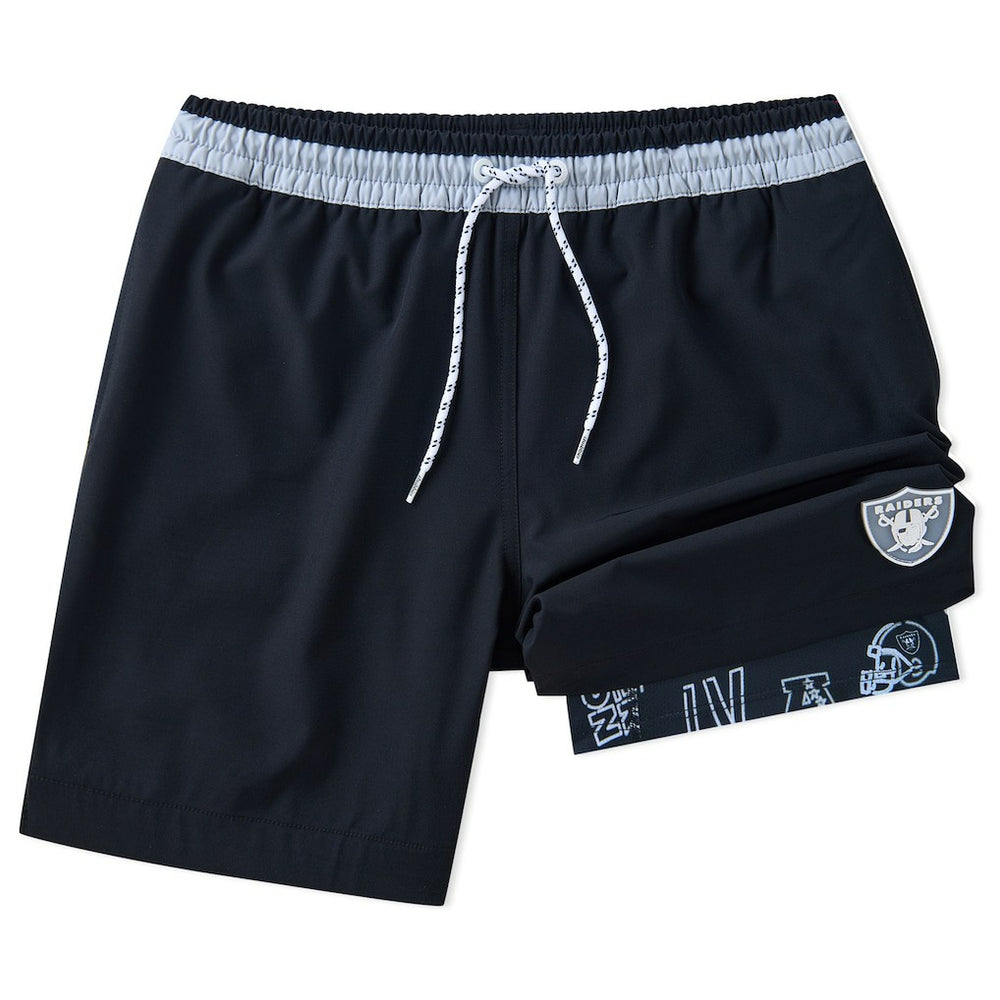 Las Vegas Raiders Chubbies 5.5" Classic Lined Swim Trunks - Black