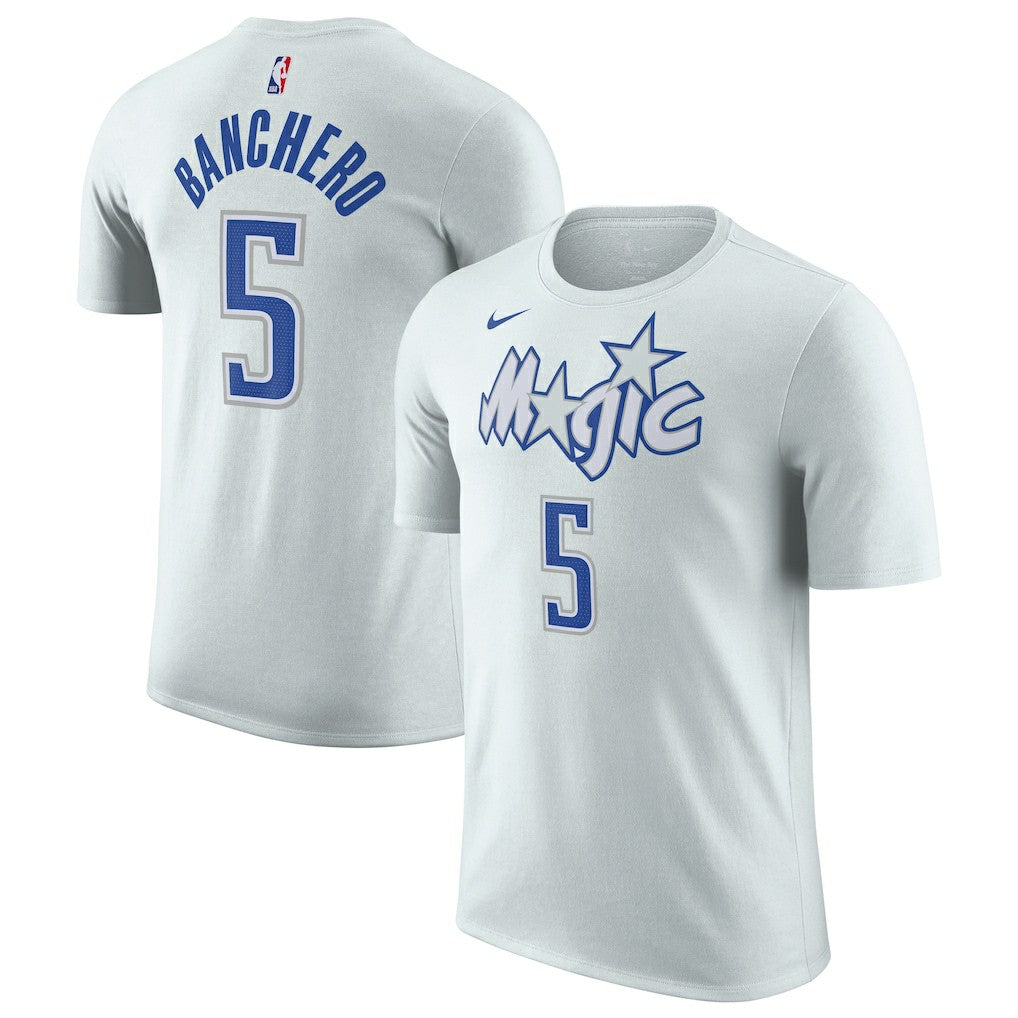 Paolo Banchero Orlando Magic Unisex 2025/26 City Edition Name & Number T-Shirt Silver - Nike