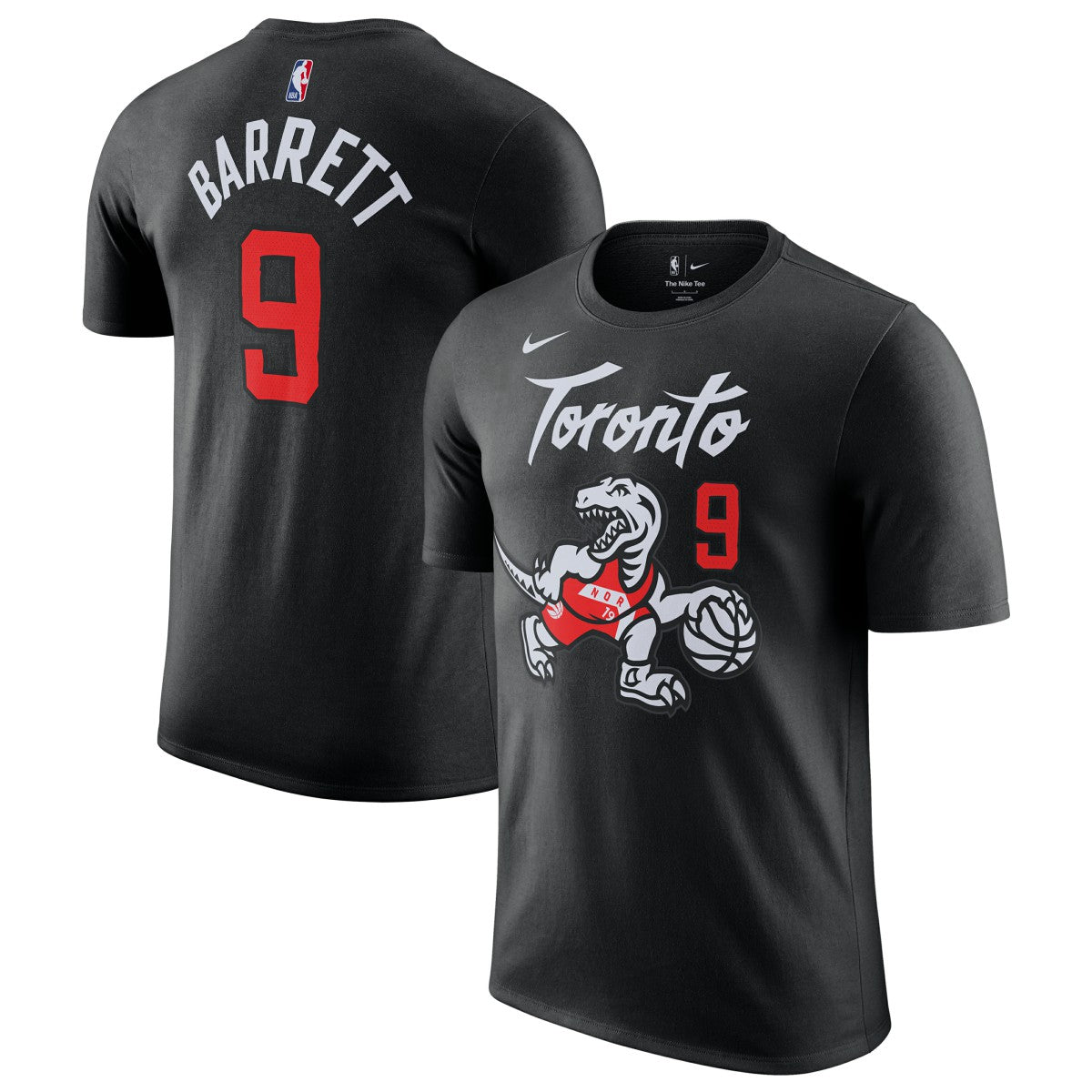 RJ Barrett Toronto Raptors Unisex 2025/26 City Edition Name & Number T-Shirt Black - Nike outlet