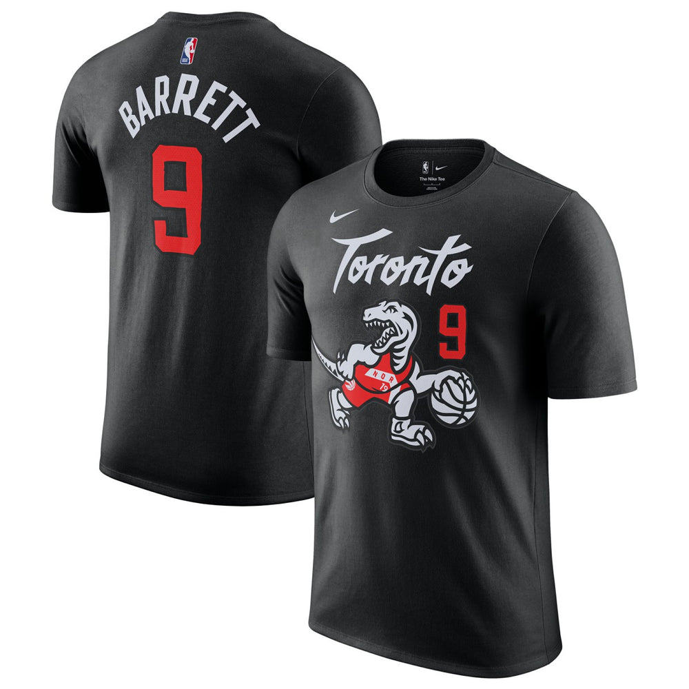 RJ Barrett Toronto Raptors Unisex 2025/26 City Edition Name & Number T-Shirt Black - Nike outlet