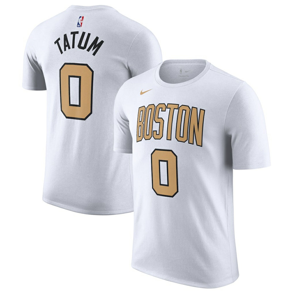 Jayson Tatum Boston Celtics Unisex 2025/26 City Edition Name & Number T-Shirt White - Nike