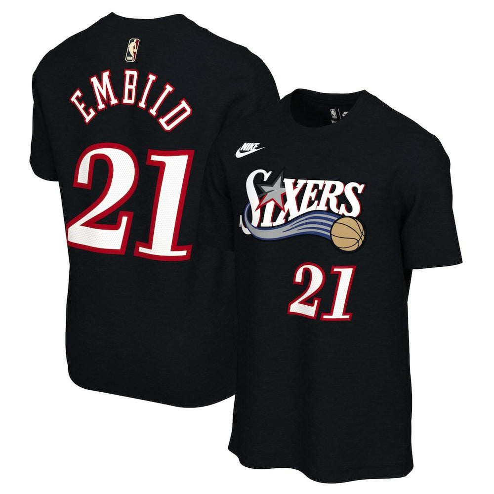 Joel Embiid Philadelphia 76ers Unisex Name & Number T-Shirt Classic Edition Black - Nike