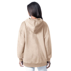Denver Broncos G-III 4Her by Carl Banks Women's Best Hitter Oversized Tunic Pullover Hoodie - Cream Hoodies