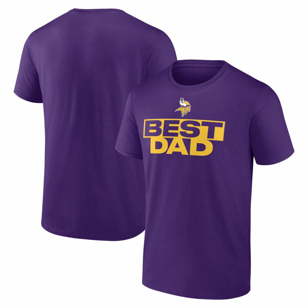 Minnesota Vikings Best Dad Father's Day T-Shirt - Purple T-shirts