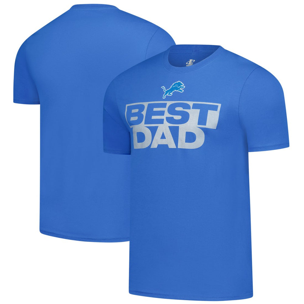 Detroit Lions Best Dad Father's Day T-Shirt - Blue T-shirts