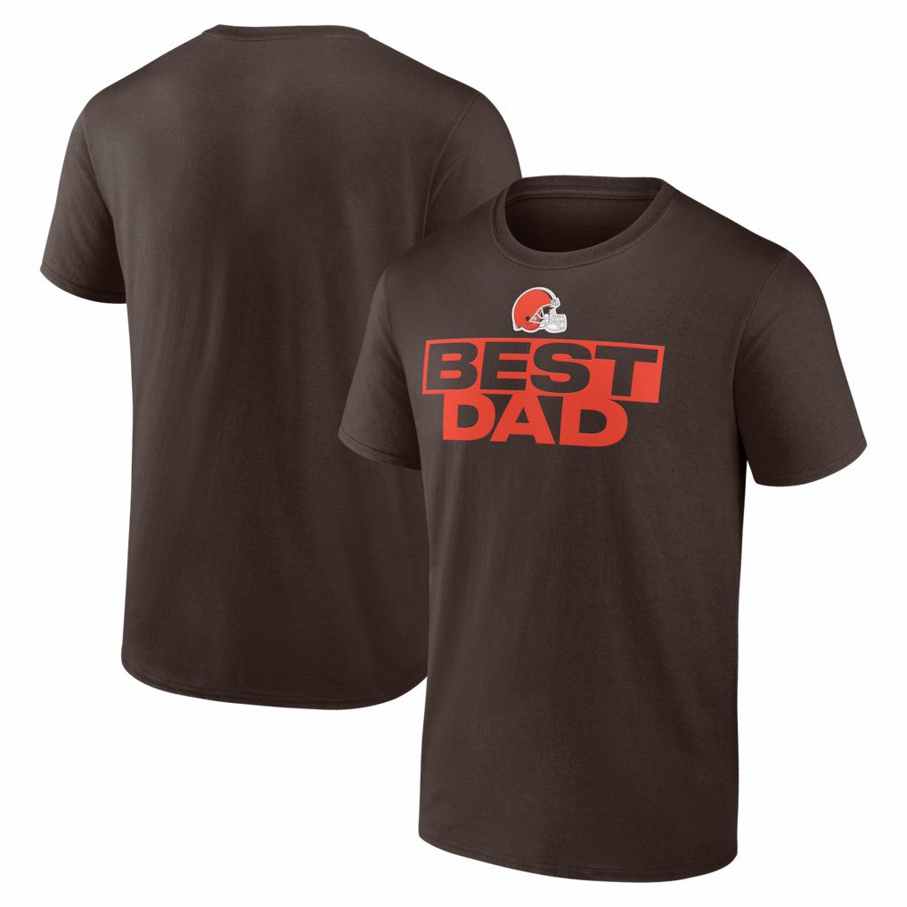 Cleveland Browns Best Dad Father's Day T-Shirt - Brown T-shirts