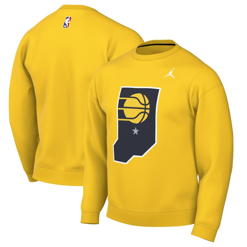 Indiana Pacers Jordan Brand Statement Edition Sweatshirt Gold