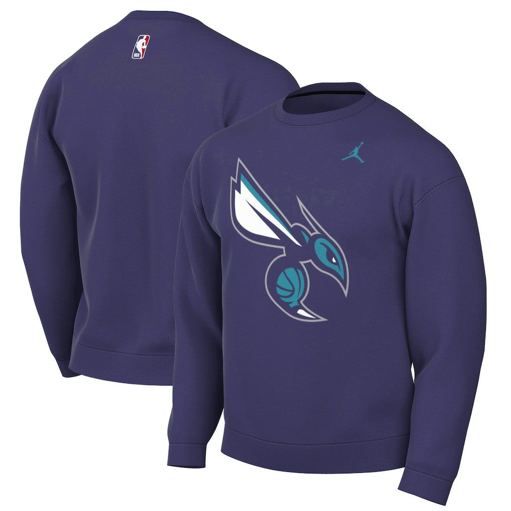 Charlotte Hornets Jordan Brand Statement Edition Sweatshirt Purple