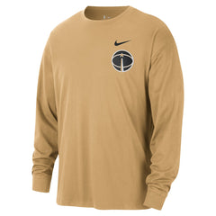 Washington Wizards 2025/26 City Edition Remix Essential Logo Long Sleeve T-Shirt Gold - Nike