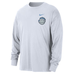 Memphis Grizzlies 2025/26 City Edition Remix Essential Logo Long Sleeve T-Shirt White - Nike
