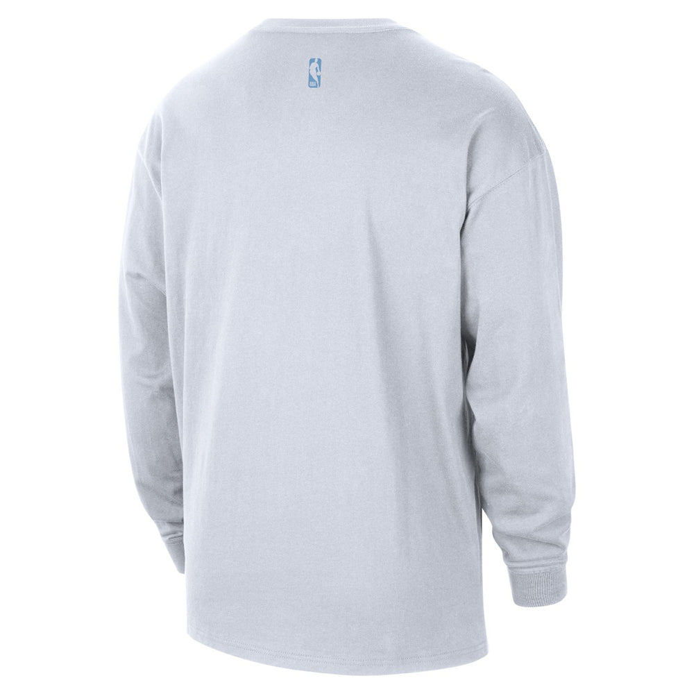 Memphis Grizzlies 2025/26 City Edition Remix Essential Logo Long Sleeve T-Shirt White - Nike