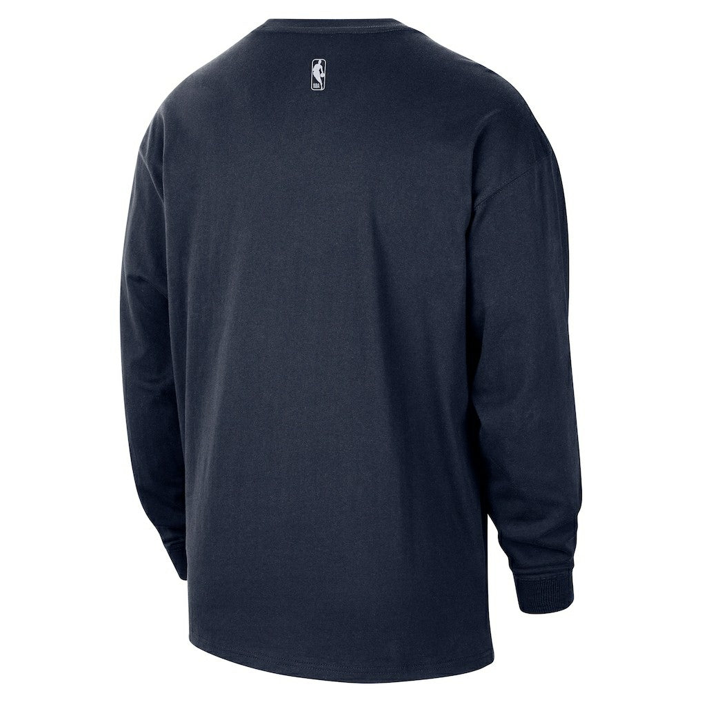 Oklahoma City Thunder 2025/26 City Edition Remix Essential Logo Long Sleeve T-Shirt Navy - Nike