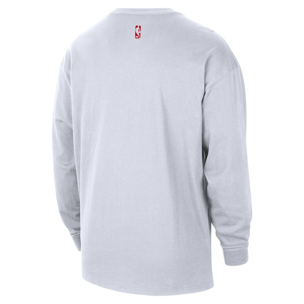 Houston Rockets 2025/26 City Edition Remix Essential Logo Long Sleeve T-Shirt White - Nike