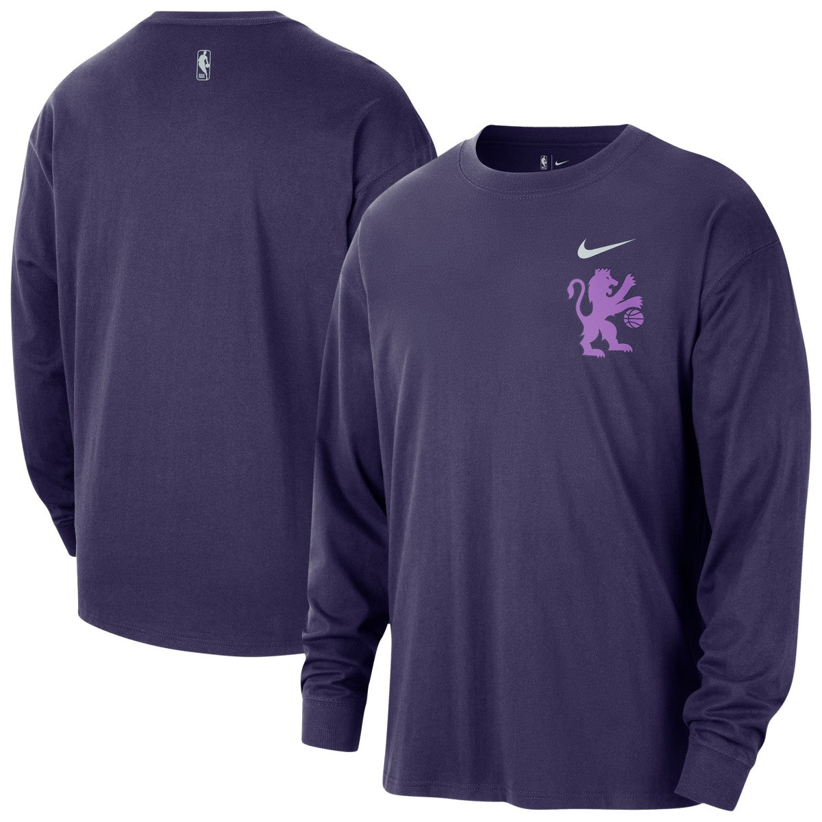 Sacramento Kings 2025/26 City Edition Remix Essential Logo Long Sleeve T-Shirt Purple - Nike