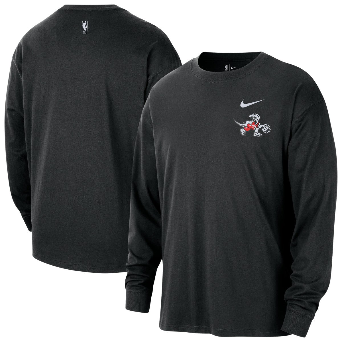 Toronto Raptors 2025/26 City Edition Remix Essential Logo Long Sleeve T-Shirt Black - Nike