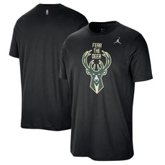 Milwaukee Bucks Jordan Brand Statement Edition Essential T-Shirt Black