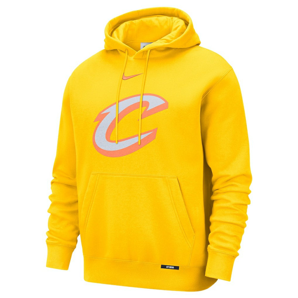 Cleveland Cavaliers 2025/26 City Edition Essential Logo Remix Hoodie Yellow - Nike