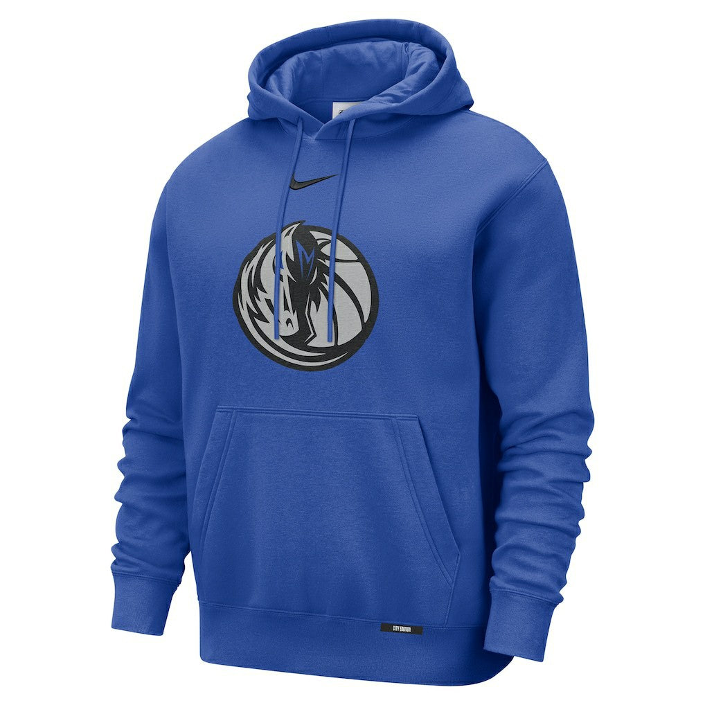 Dallas Mavericks 2025/26 City Edition Essential Logo Remix Hoodie Blue - Nike outlet