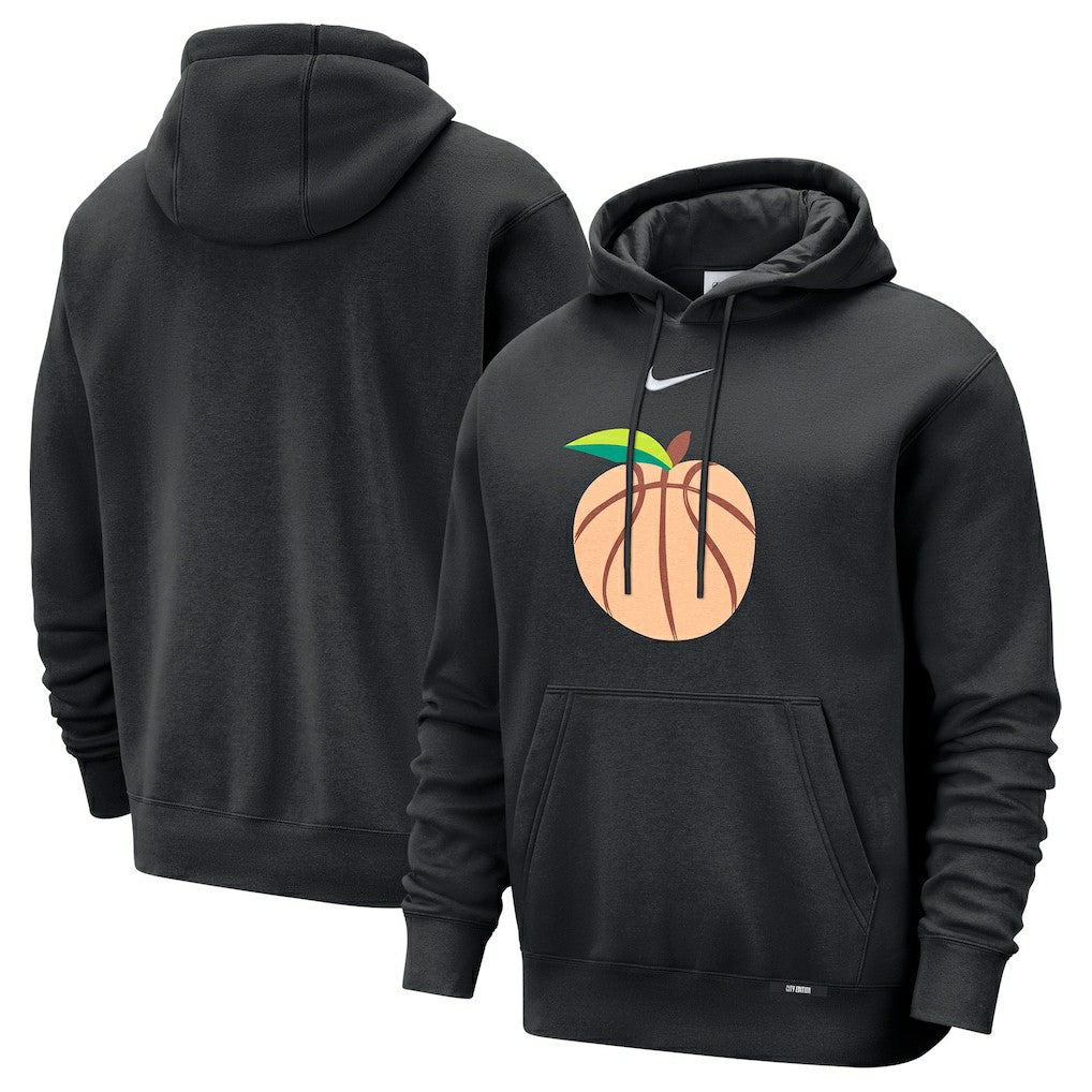 Atlanta Hawks 2025/26 City Edition Essential Logo Remix Hoodie Black - Nike
