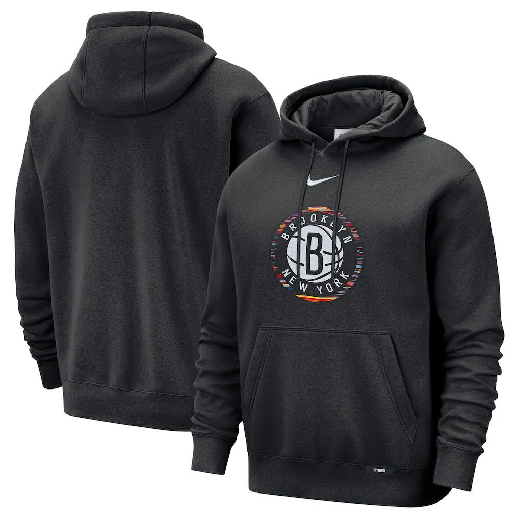 Brooklyn Nets 2025/26 City Edition Essential Logo Remix Hoodie Black - Nike outlet