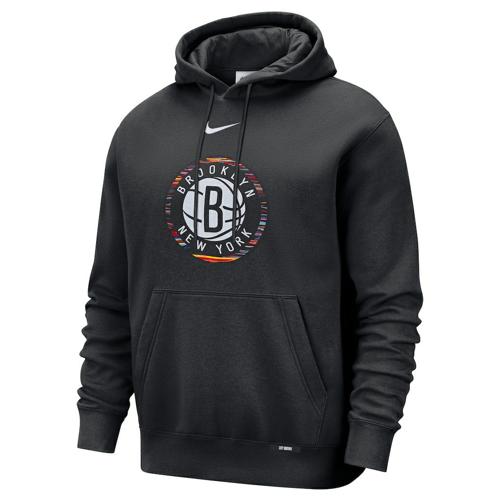 Brooklyn Nets 2025/26 City Edition Essential Logo Remix Hoodie Black - Nike outlet