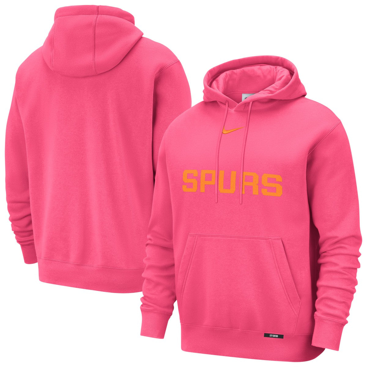 San Antonio Spurs 2025/26 City Edition Essential Logo Remix Hoodie Pink - Nike