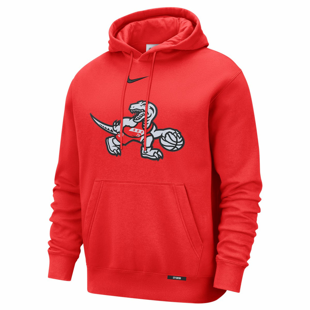 Toronto Raptors 2025/26 City Edition Essential Logo Remix Hoodie Red - Nike