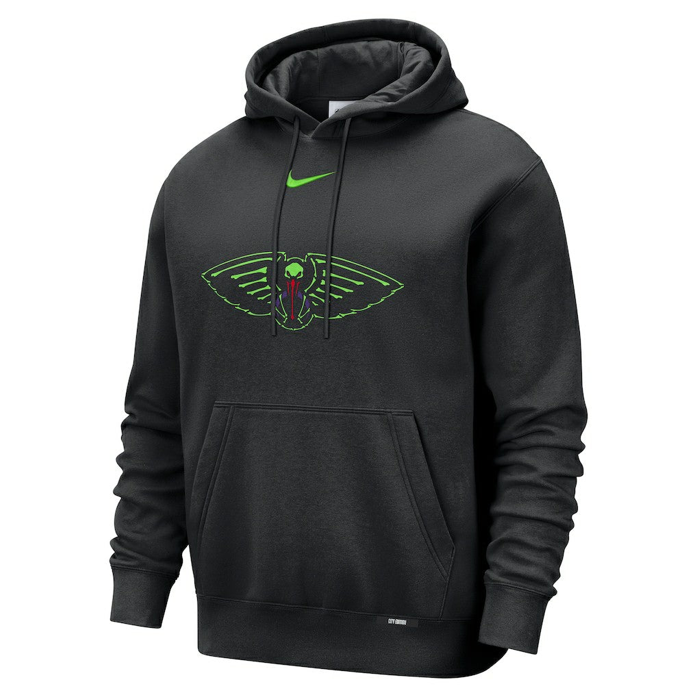 New Orleans Pelicans 2025/26 City Edition Essential Logo Remix Hoodie Black - Nike