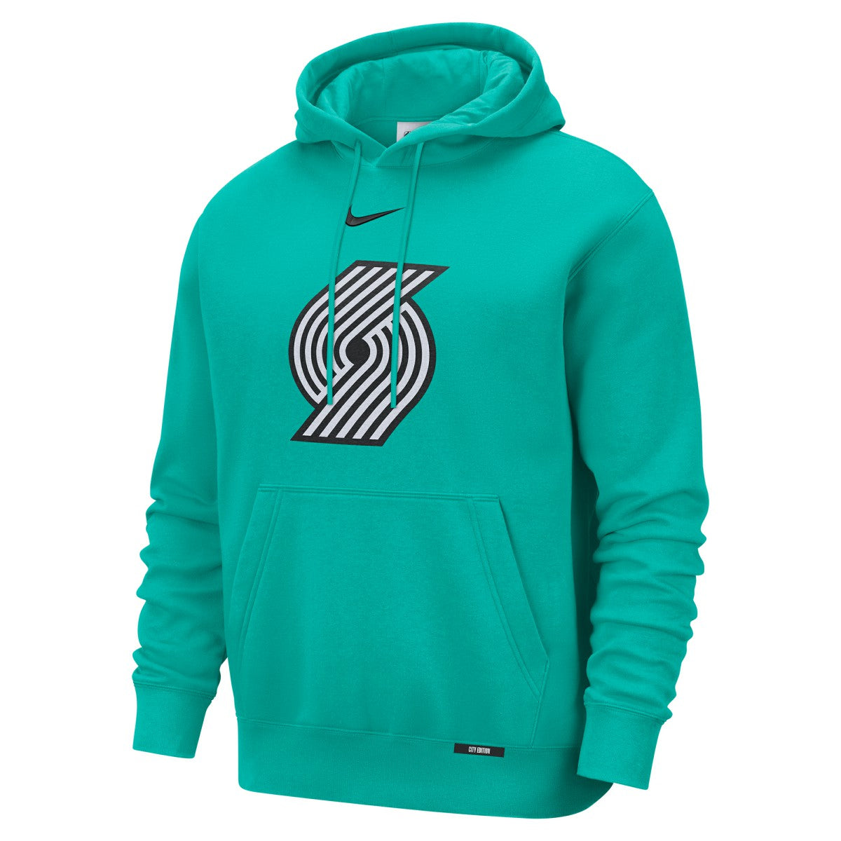 Portland Trail Blazers 2025/26 City Edition Essential Logo Remix Hoodie Green - Nike outlet