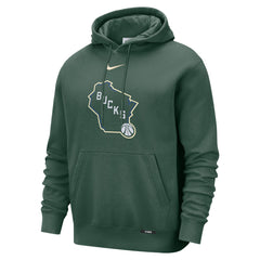 Milwaukee Bucks 2025/26 City Edition Essential Logo Remix Hoodie Hunter Green - Nike outlet