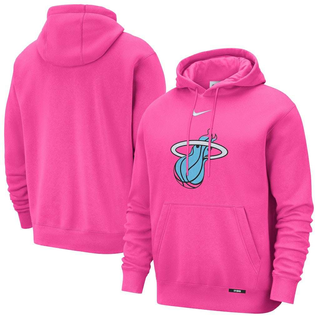Miami Heat 2025/26 City Edition Essential Logo Remix Hoodie Pink - Nike outlet