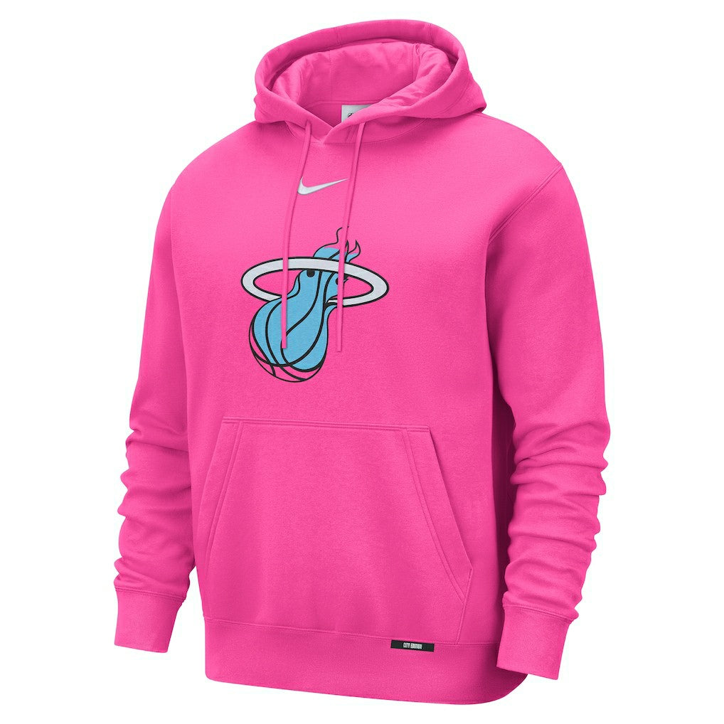 Miami Heat 2025/26 City Edition Essential Logo Remix Hoodie Pink - Nike outlet