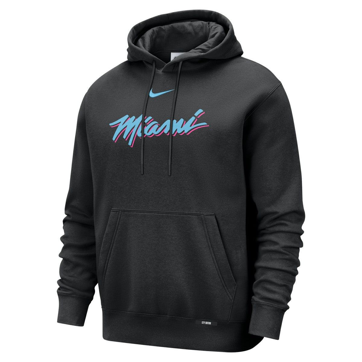 Miami Heat 2025/26 City Edition Essential Remix Club Hoodie Black - Nike