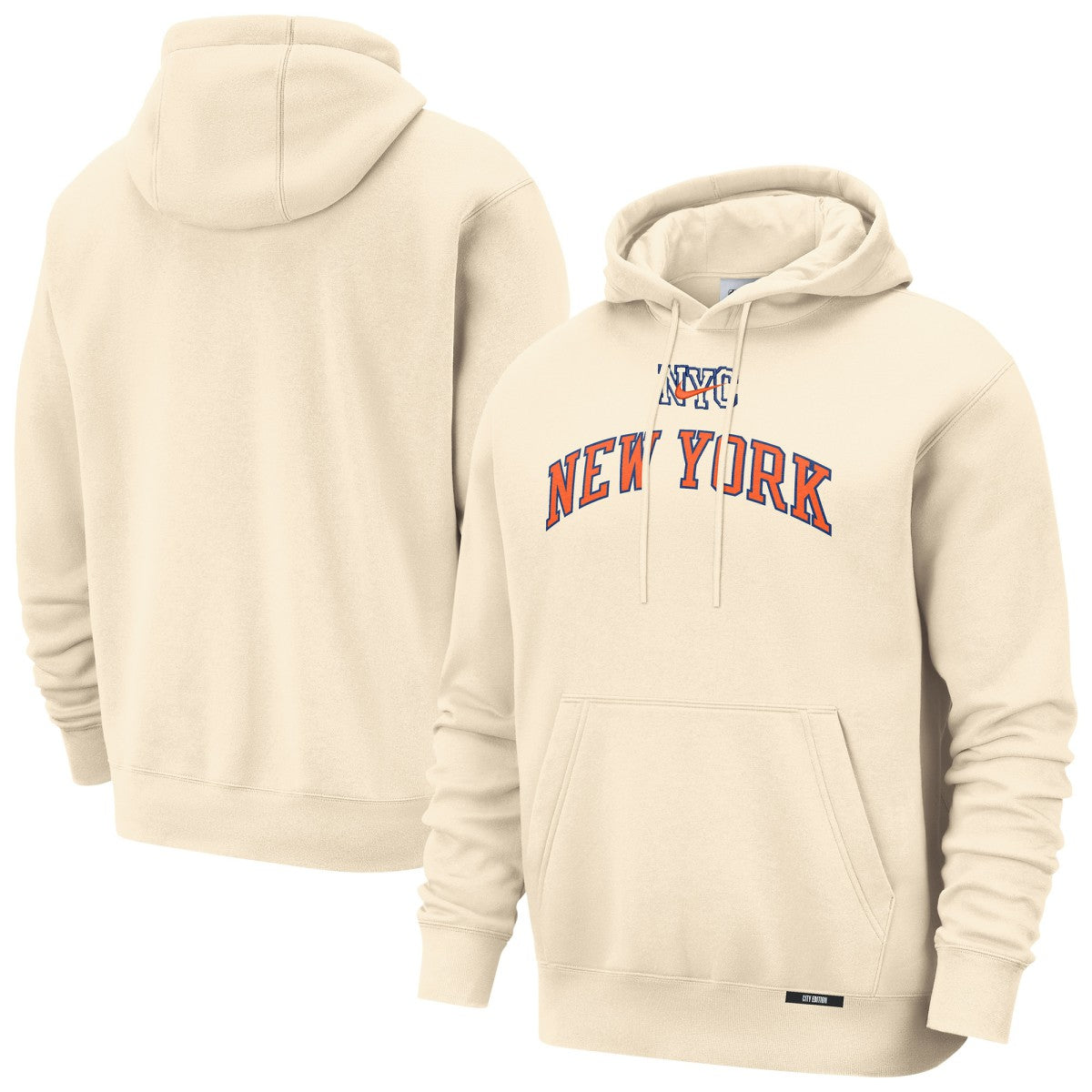 New York Knicks 2025/26 City Edition Essential Remix Club Hoodie Natural - Nike outlet