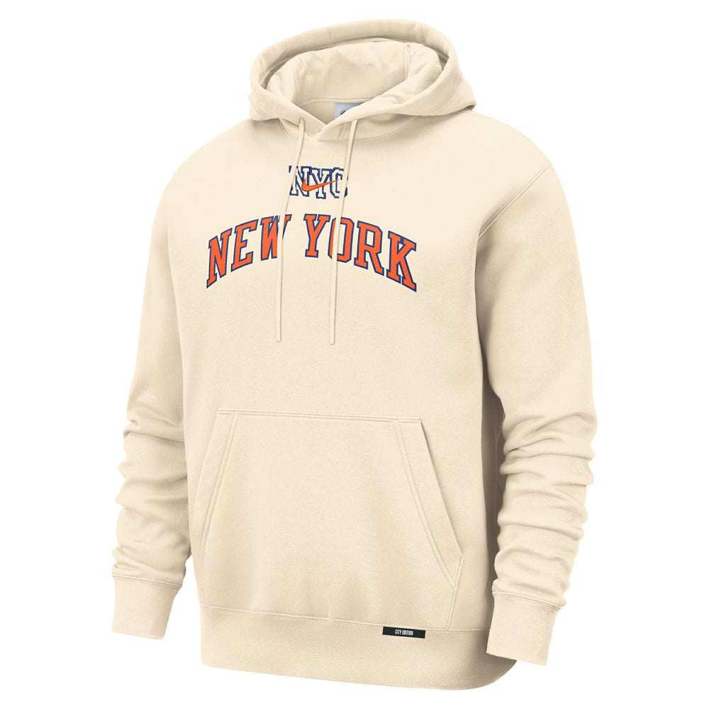 New York Knicks 2025/26 City Edition Essential Remix Club Hoodie Natural - Nike outlet