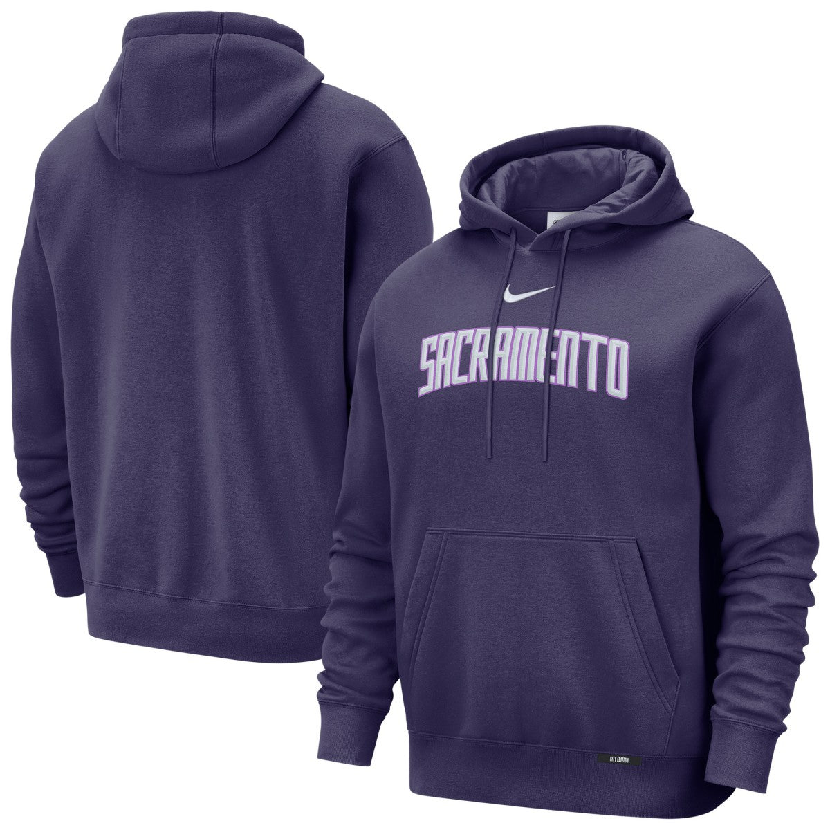 Sacramento Kings 2025/26 City Edition Essential Remix Club Hoodie Purple - Nike