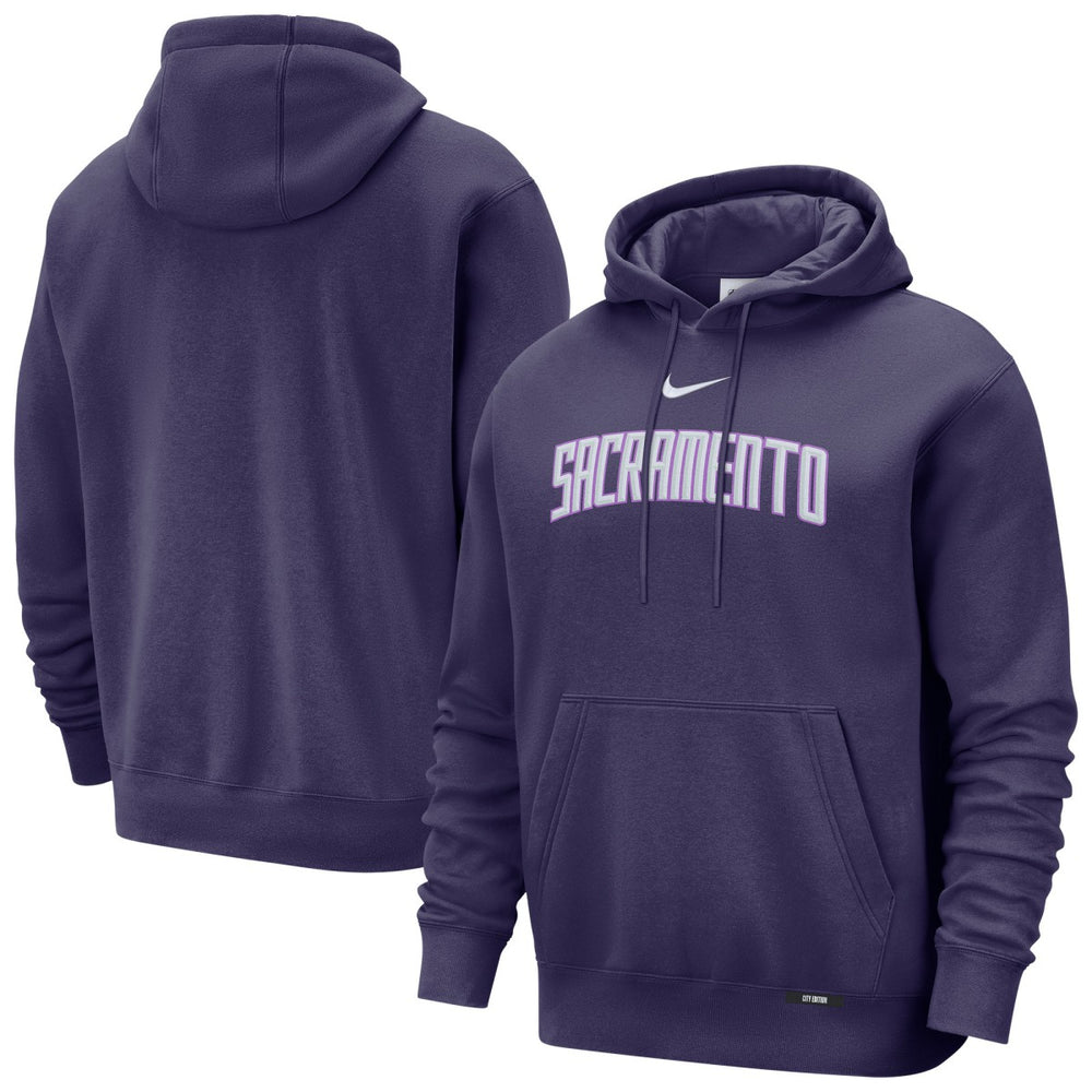 Sacramento Kings 2025/26 City Edition Essential Remix Club Hoodie Purple - Nike